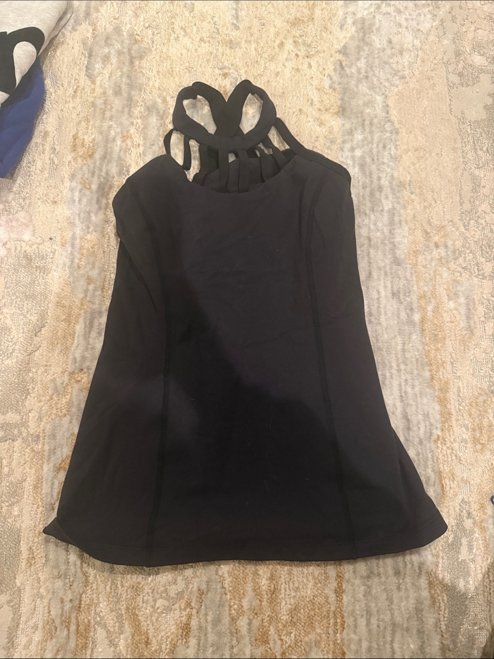 Beyond Yoga Black Strappy High-Neck Tank